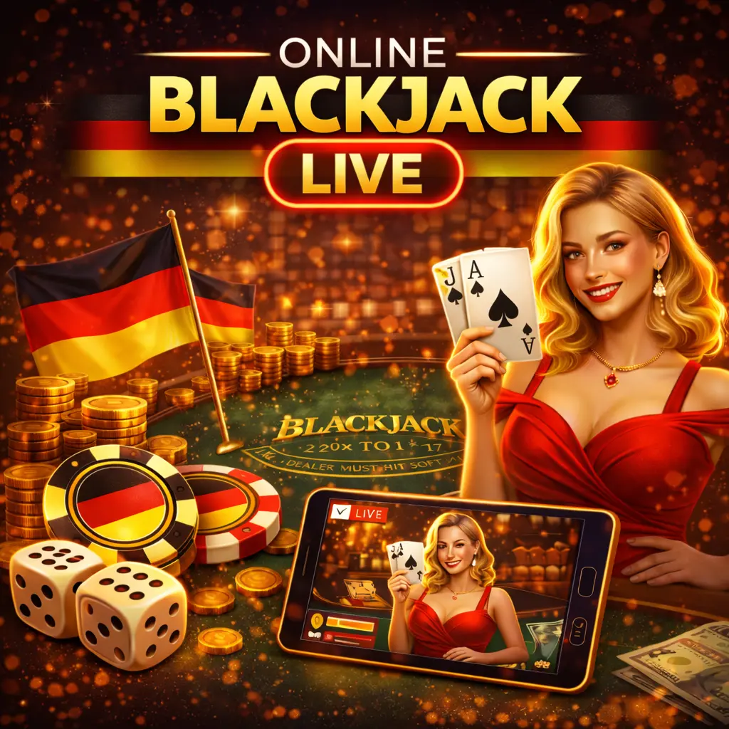 Live Casino Dealer am Blackjack Tisch